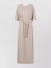 P.a.r.o.s.h Parosh Relaxed Fit Long Cady Dress With Keyhole Detail