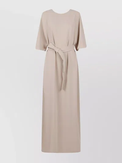 P.A.R.O.S.H DRESS WITH BELTED WAIST AND BACK SLIT