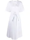 P.a.r.o.s.h Canyox Belted Maxi Dress In White