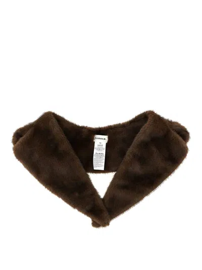 P.a.r.o.s.h Eco Fur Neck In Brown