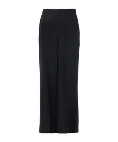 P.a.r.o.s.h Elastic Back Waist Casual Pants In Black