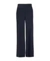P.a.r.o.s.h Blue Pants With Wide Leg And Elastic Rear Waist In Black