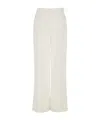 P.a.r.o.s.h White Pants With Wide Leg And Elastic Rear Waist In Tech Fabric Woman In White