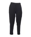 P.a.r.o.s.h Tapered Trousers With Cuffed Hem And Comfortable Waistband In Black