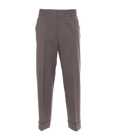 P.A.R.O.S.H P.A.R.O.S.H. TURN-UP HEM TAILORED PANTS