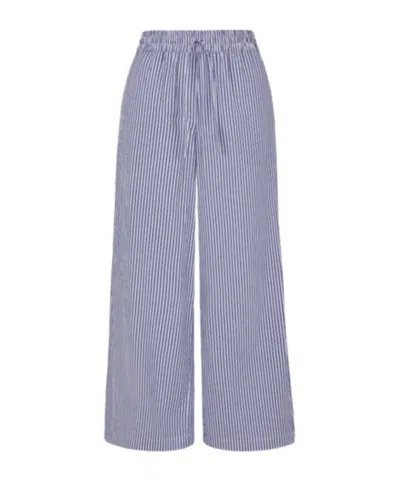 P.a.r.o.s.h Elastic Waist Casual Pants In Blue
