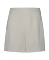P.a.r.o.s.h . 'panty' Cream Polyester Shorts In Gray