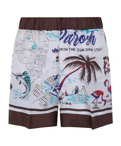 P.a.r.o.s.h Elastic Waist Shorts In Multi