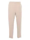 P.a.r.o.s.h Elastic-waistband Cuffed Trousers In Pink