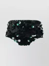 P.a.r.o.s.h Elastic Waistband Shorts Featuring Sequin Embellishments In Black