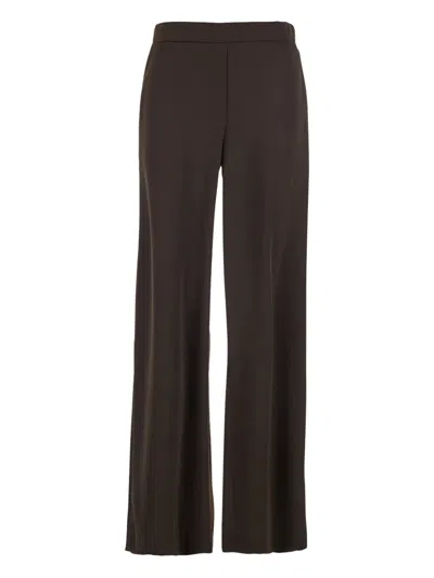P.a.r.o.s.h Elasticated Palazzo Pants In Brown