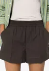P.a.r.o.s.h Elasticated-waist Poplin Shorts In Brown