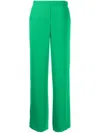 P.a.r.o.s.h Elasticated Straight-leg Trousers In 绿色