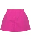 P.a.r.o.s.h Elasticated Waist Poplin Shorts In Testa Di Moro