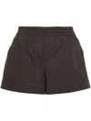 P.a.r.o.s.h Elasticated-waist Poplin Shorts In Testa Di Moro