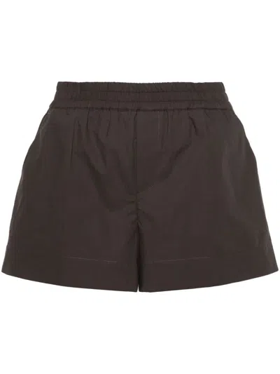 P.a.r.o.s.h . Elasticated-waist Cotton Shorts In Testa Di Moro