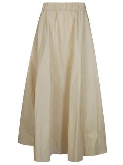P.a.r.o.s.h Waistband Elastic Full Length Gathered Detail In Beige