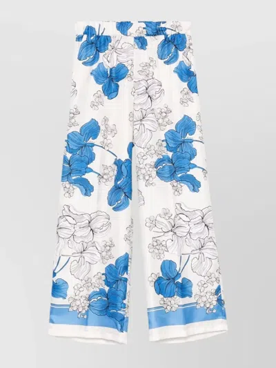 P.A.R.O.S.H ELASTICATED WAIST WIDE LEG TROUSERS