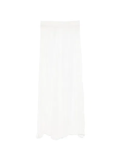 P.a.r.o.s.h Elasticated-waistband Maxi Skirt In White