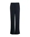 P.a.r.o.s.h Elasticated-waistband Straight-leg Trousers In Black