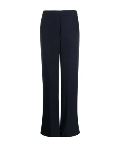 P.a.r.o.s.h Elasticated-waistband Straight-leg Trousers In Black