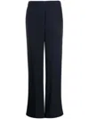 P.a.r.o.s.h Elasticated-waistband Straight-leg Trousers In Blue
