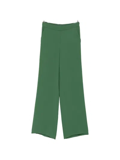 P.a.r.o.s.h Elasticated-waist Palazzo Pants In Green