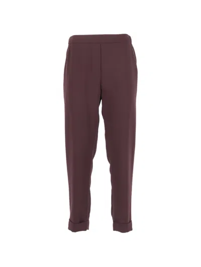 P.a.r.o.s.h Elastic-waistaband Trousers In Brown