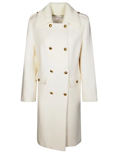 P.a.r.o.s.h Parosh Elegant Double-breasted Women's Leak Jacket With Belt In Neutral