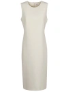 P.A.R.O.S.H PAROSH MIDI DRESS WITH SILHOUETTE AND FABRIC BLEND