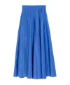 P.a.r.o.s.h Flowing Blue Maxi Skirt With Gathered Waistband