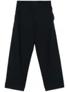 P.a.r.o.s.h Blue Wool Pants In Black