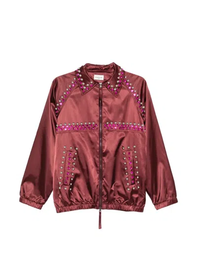 P.a.r.o.s.h Embellished Collared Jacket In Red