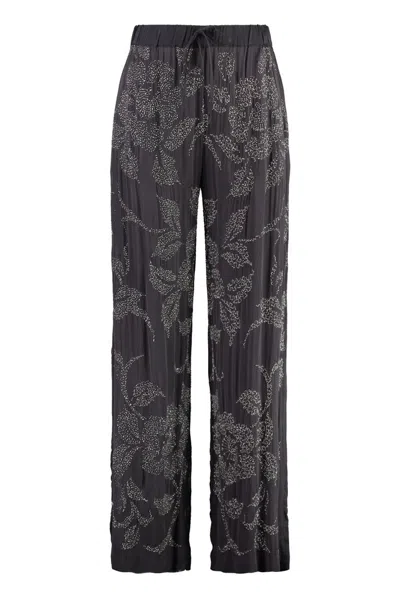 P.a.r.o.s.h . Embellished Drawstring Trousers In Grey
