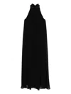 P.a.r.o.s.h Embellished-halterneck Dress In Black