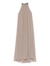 P.a.r.o.s.h Embellished Halterneck Dress In Neutral