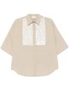 P.a.r.o.s.h Embellished Shirt In Neutrals