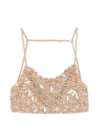 P.a.r.o.s.h Embellished Top In Neutral