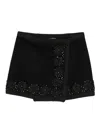 P.a.r.o.s.h Embellished Wrap Mini Skirt In Multi