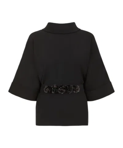 P.a.r.o.s.h Embroidered Blouse In Black