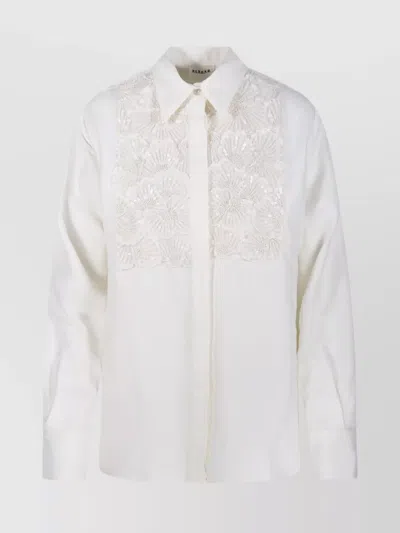 P.A.R.O.S.H EMBROIDERED DETAIL LONG SLEEVES SHIRT