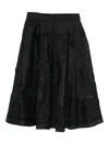 P.a.r.o.s.h Embroidered-flowers Midi Skirt In Black