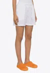P.a.r.o.s.h Embroidered Frayed Shorts In White