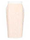 P.a.r.o.s.h Embroidered Longuette Skirt Skirts White