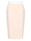 P.a.r.o.s.h Embroidered Longuette Skirt Skirts White In White