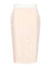 P.a.r.o.s.h Embroidered Longuette Skirt Skirts White In White