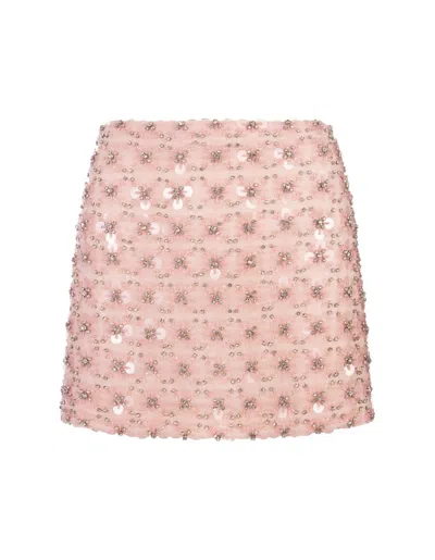 P.a.r.o.s.h . Embroidered Mini Skirt In Pink