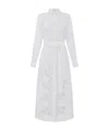P.a.r.o.s.h Floral Embroidered Midi Shirt Dress