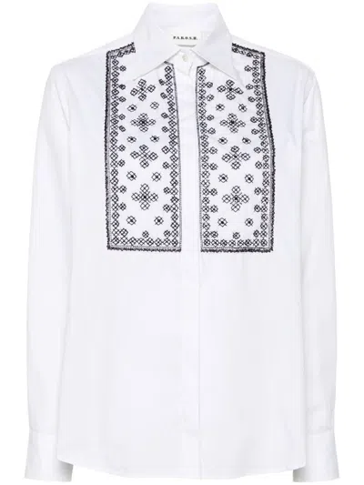 P.a.r.o.s.h P. A.r. O.s. H. Woman Shirt White Size L Cotton, Glass