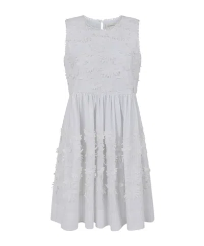 P.a.r.o.s.h Embroidered Sleeveless Dress In Multi